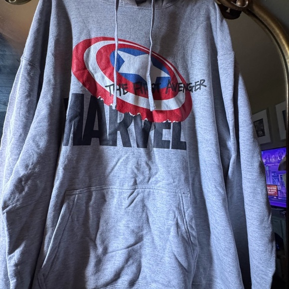 Port and Company Gray Marvel Hoodie - Picture 3 of 7